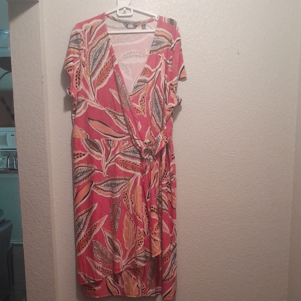 Mlle Gabrielle Pink Flutter Sleeve Sundress